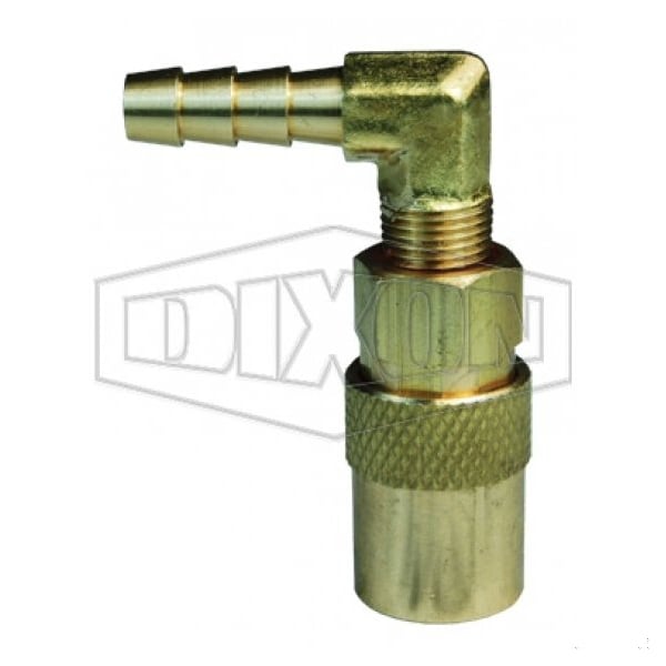 DQC CM Industrial Mold Interchange Unvalved Coupler, 1/4 in Nominal, Hose Barb, Brass